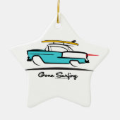 1955 Chevy Hardtop Coupe Surfing Keramisch Ornament (Voorkant)