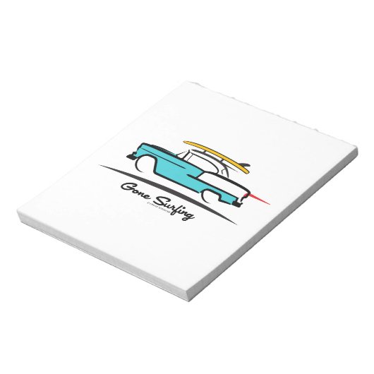 1955 Chevy Hardtop Coupe Surfing Notitieblok (Linkerzijde)