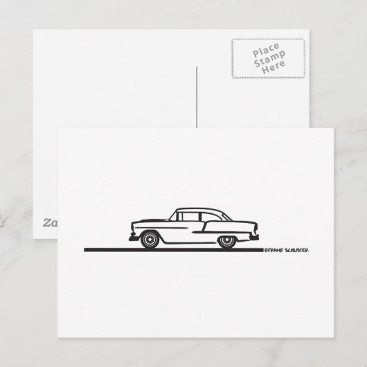 1955 Chevy Hardtop Post Briefkaart (Voorkant / Achterkant)