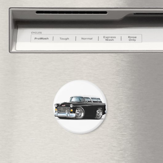 1955 Chevy Nomad Zwart-witte auto Magneet (Insitu (Vaatwasser))