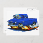 1955 Chevy Pickup Blue Truck Briefkaart (Voorkant / Achterkant)