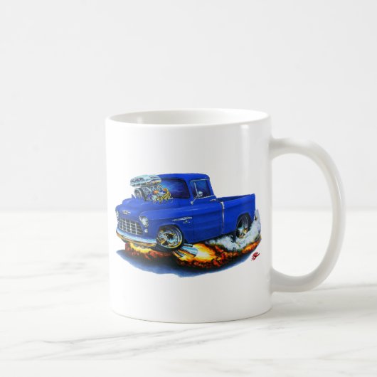 1955 Chevy Pickup Blue Truck Koffiemok (Rechts)