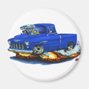 1955 Chevy Pickup Blue Truck Magneet