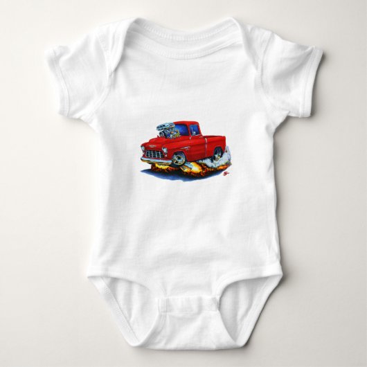 1955 Chevy Pickup Red Truck Romper (Voorkant)