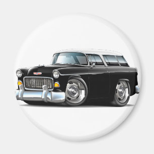 1955 de Auto van het zwart-Wit van de Nomade Chevy Magneet