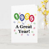 1955 Een grote jaardag Kaart (Gele Bloem)