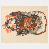 1955 Indiaas chef van Billy the Kind (UK) strips Fleece Deken (Voorkant (Horizontaal))