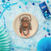 1955 Indiaas chef van Billy the Kind (UK) strips Papieren Bordje (Feest)