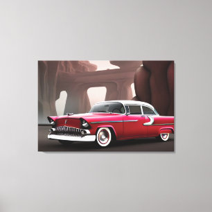 1955 Klassieke autocanvas afdrukken