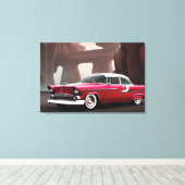 1955 Klassieke autocanvas afdrukken (Insitu (Houten vloer))