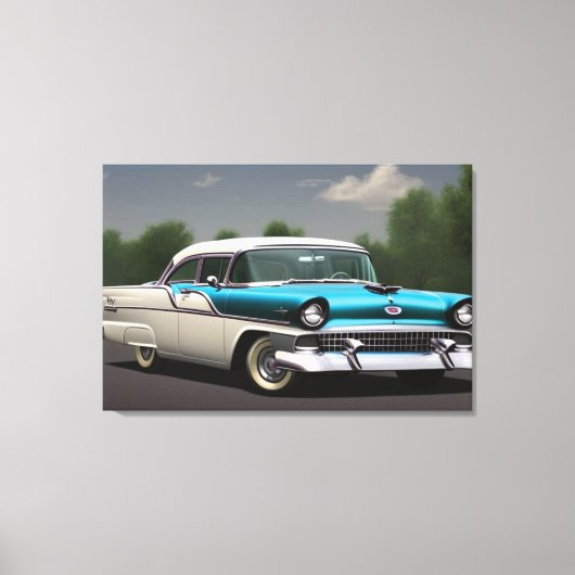 1955 Klassieke autocanvas afdrukken (Voorkant)