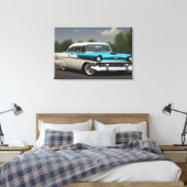 1955 Klassieke autocanvas afdrukken (Insitu (Slaapkamer))