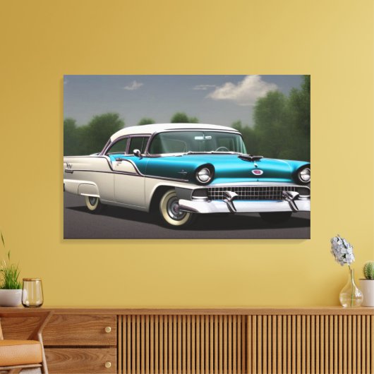 1955 Klassieke autocanvas afdrukken (Insitu (Woonkamer))