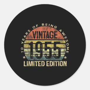 1955 Limited Edition 70 jaar oude Gifts 70t Ronde Sticker