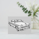 1955 Lincoln Capri Luxury Car Illustration Briefkaart (Staand voorkant)