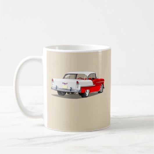 1955 Mok van hoezen - Rood en wit (Links)