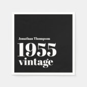 1955  naam Black 70ste verjaardagsfeest Servet (Voorkant)