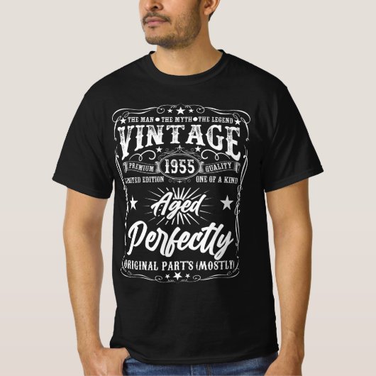 1955 – ouderdom perfect design t-shirt (Voorkant)