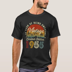 1955 Retro 70 jaar oude 70ste verjaardag Mannen T-shirt