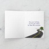 1955 Rode en witte auto Verjaardag Kaart (Binnen)