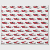 1955 Rood en Wit Chevy Cadeaupapier (Vlak)
