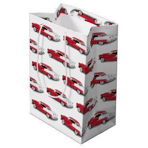 1955 Rood en Wit Chevy Medium Cadeauzakje
