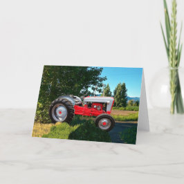 1955 Rood en wit Wenskaart Feestdagen Kaart