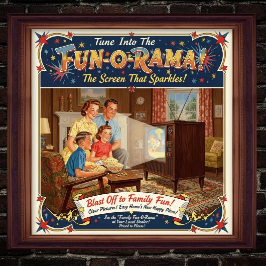 1955  televisie Adverteren Poster