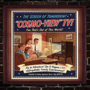 1955 televisie Adverteren Poster