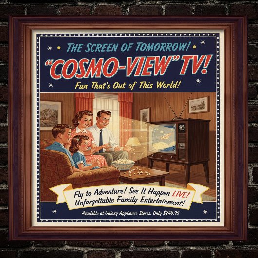 1955  televisie Adverteren Poster