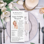 1955 Trivia, 70e verjaardag Flat Menu stijl Kaart