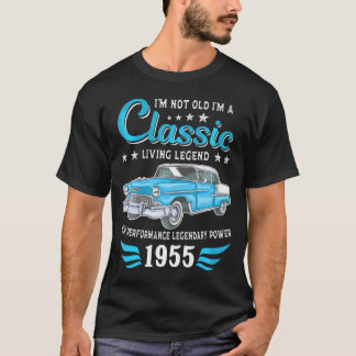 1955 Verjaardagsauto voor legendes geboren in 1955 T-shirt
