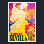 1955 Villa de Sevilla vintage-reis Poster<br><div class="desc">1955 Feria de Sevilla vintage-Poster</div>