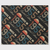 1955 Vintage 70ste verjaardag Cadeaupapier (Vlak)