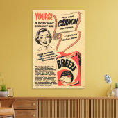 1955  waspoeder omkeren canvas afdruk (Insitu (Woonkamer))