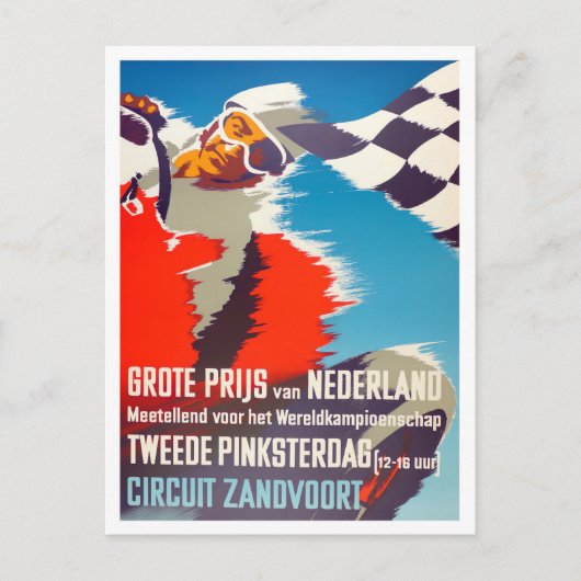1955  wedstrijd Zandvoort Grand Prix Briefkaart (Voorkant)