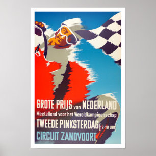 1955  wedstrijd Zandvoort Grand Prix Poster