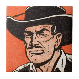 1955 Westerne slechterik van Billy de Kind strips Tegeltje