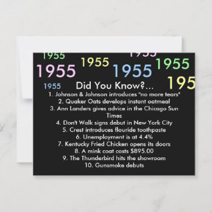 1955 wist je dat? advieskaart