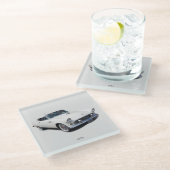 1955 wit converteerbaar onderzetter van glas glazen onderzetter (Schuin)