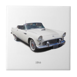 1955 witte cabriolet tegeltje