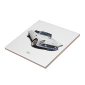 1955 witte cabriolet tegeltje (Zijkant)