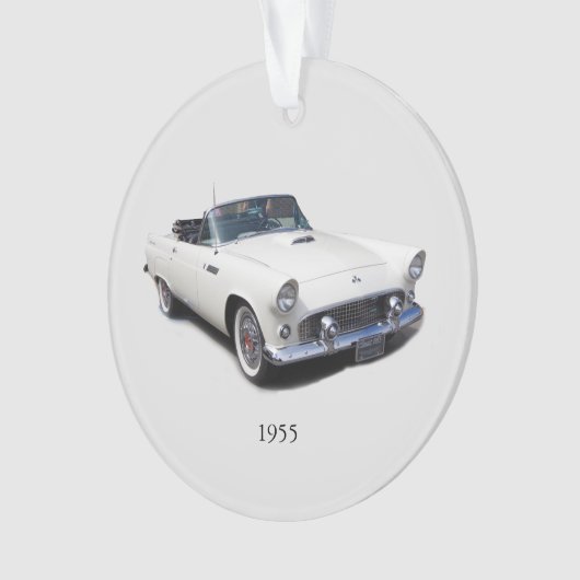 1955 witte converteerbare acrylversiering ornament (voorkant)