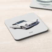 1955 witte converteerbare onderzetters (Linkerzijde)