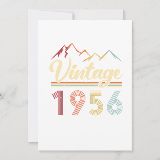  1956 65th Birthday Retro 65 Years old Kaart (Voorkant)