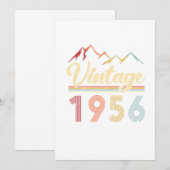  1956 65th Birthday Retro 65 Years old Kaart (Voorkant / Achterkant)