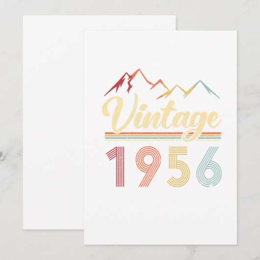  1956 65th Birthday Retro 65 Years old Kaart (Voorkant / Achterkant)