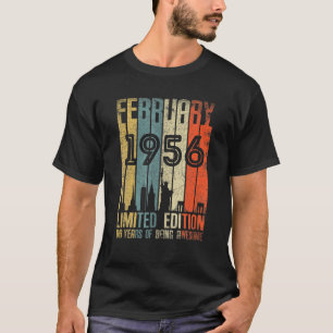 1956 66 jaar oud in februari 1956 66e t-shirt