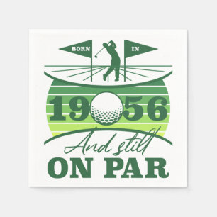 1956 70e verjaardag golfliefhebbers servet