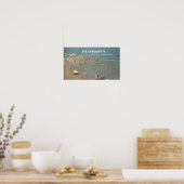 1956 Ad Florida Vacatie. Daytona Beach Scene Poster (Keuken)